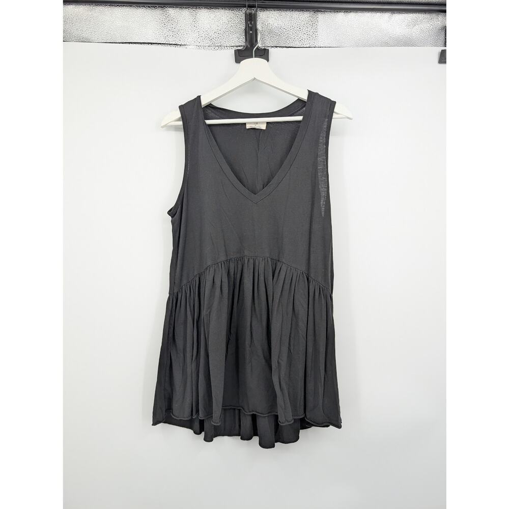 Anthropologie t.la Tiered Tank Top Women's M Black Vacation Beachy Coastal